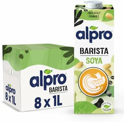 Bebida vegetal de soja Alpro Barista, pack de 8 x 1 l