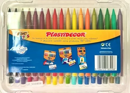 BIC Kids Plastidecor ceras de colores surtidas, 36 unidades