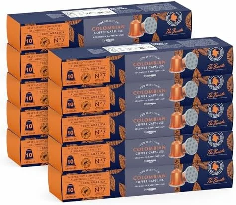 By Amazon Café Colombiano 100 cápsulas compatibles con Nespresso