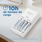 Cargador Panasonic eneloop Basic con 4 pilas AAA