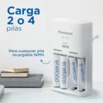 Cargador Panasonic eneloop Basic con 4 pilas AAA