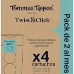 Cartuchos de recambio Tommee Tippee Twist & Click, lote de 4