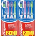 Cepillo de dientes Colgate Extra Clean medio pack 2+2 multicolor