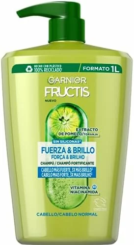 Champú Garnier Fructis Fuerza & Brillo XXL 1 litro 1000ML pack x3 por 17.40
