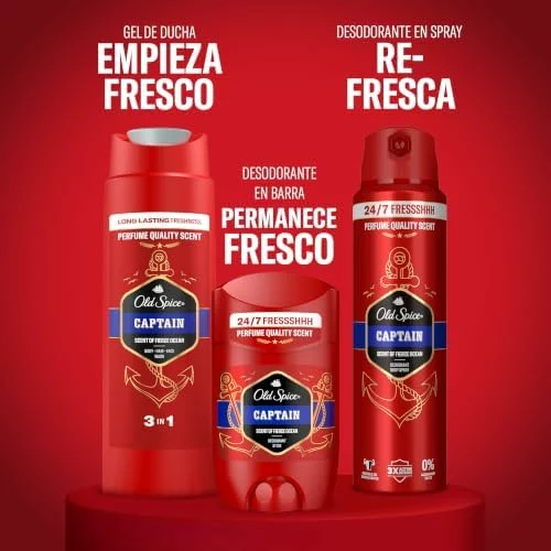 Set regalo Old Spice Captain con neceser, desodorante en barra y gel de ducha
