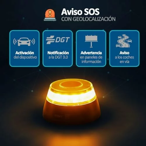 EBOX Luz de Emergencia V16 Geolocalizada V16loT Homologada DGT