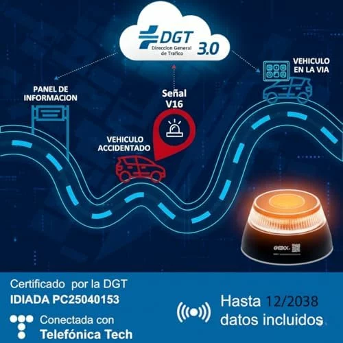 EBOX Luz de Emergencia V16 Geolocalizada V16loT Homologada DGT