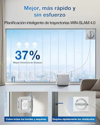 ECOVACS Winbot W2 Pro Omni robot limpiacristales con estación multifunción