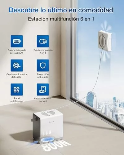 ECOVACS Winbot W2 Pro Omni robot limpiacristales con estación multifunción