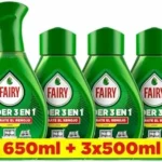 Fairy Spray Poder Sin Remojo PreTratamiento Limón 650ml + 3 Recargas 500ml