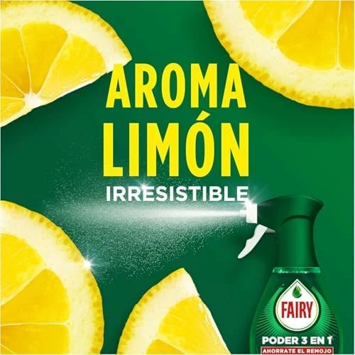 Fairy Spray Poder Sin Remojo PreTratamiento Limón 650ml + 3 Recargas 500ml