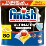 Finish Ultimate Infinity Shine pastillas para lavavajillas limón, 80 unidades