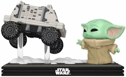Funko Pop! Moments The Mandalorian y Grogu con droide ratón polar