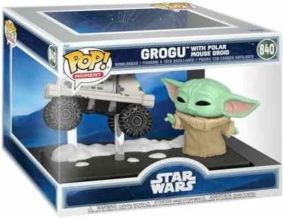 Funko Pop! Moments The Mandalorian y Grogu con droide ratón polar