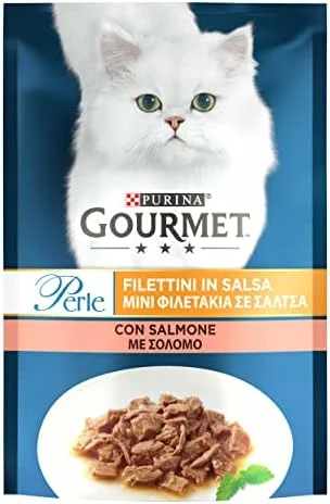 Gourmet Perle Filetini en salsa con salmón, 26 bolsitas
