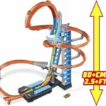 Hot Wheels Sky Crash Tower pista con coche de juguete