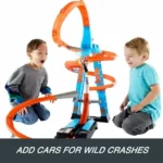 Hot Wheels Sky Crash Tower pista con coche de juguete