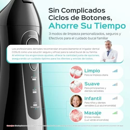 Irrigador bucal portátil COSLUS C20 de 300 ml 300ML