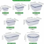 Juego de 48 recipientes herméticos para alimentos 3x2