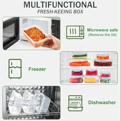 Juego de 48 recipientes herméticos para alimentos 3×2