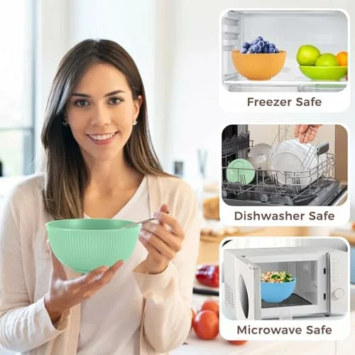 Juego de 8 cuencos Osrioal irrompibles para desayuno y sopa