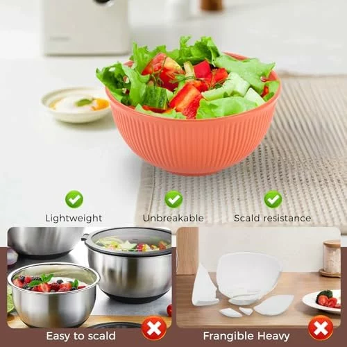 Juego de 8 cuencos Osrioal irrompibles para desayuno y sopa