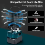 Lámpara LED inalámbrica Bosch 18 V de 48 W 18V 48W