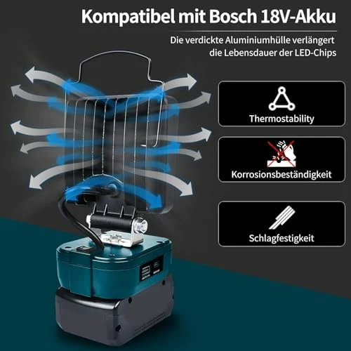 Lámpara LED inalámbrica Bosch 18 V de 48 W 18V 48W