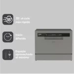 Lavavajillas compacto Candy CP 6E51LS de 6 servicios 51DBA