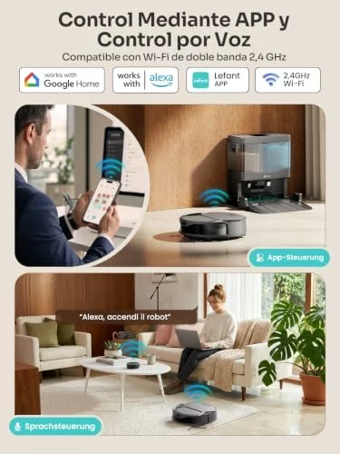 Lefant M210 Omni robot aspirador y fregasuelos antienredos