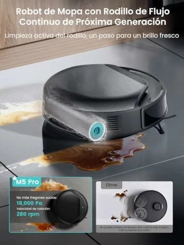 Lefant M5 Pro robot aspirador y fregasuelos con autovaciado