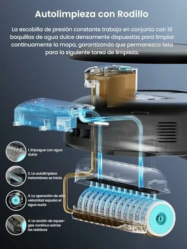 Lefant M5 Pro robot aspirador y fregasuelos con autovaciado