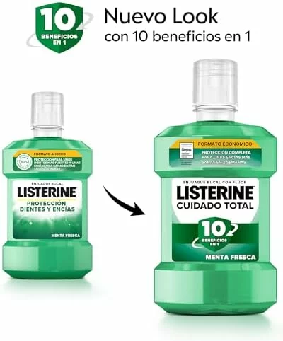 Listerine Cuidado Total Protección Dientes y Encías Pack 2 x 1 l