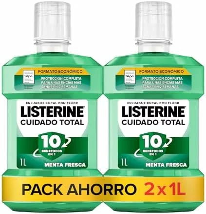 Listerine Cuidado Total Protección Dientes y Encías Pack 2 x 1 l