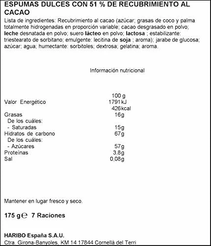 Nubes de chocolate HARIBO bolsa de 175 g