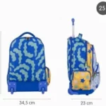 Mochila escolar con ruedas MILAN Blue Odyssey 25 L