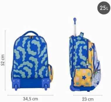 Mochila escolar con ruedas MILAN Blue Odyssey 25 L
