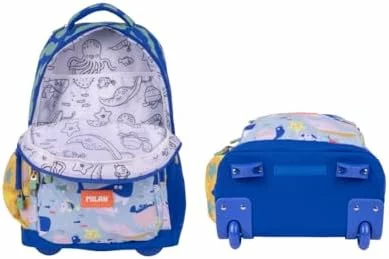 Mochila escolar con ruedas MILAN Blue Odyssey 25 L