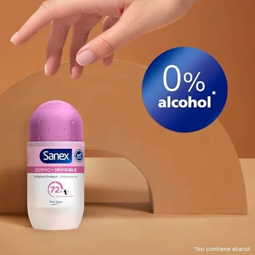 Pack 6 roll-on Sanex Dermo+ Invisible antitranspirante 72 h