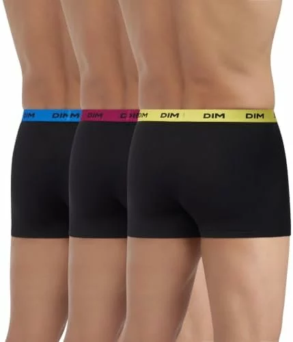 Pack de 3 bóxers Dim de algodón con cintura de colores