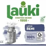 Pack de 6 briks de leche semidesnatada Lauki UHT