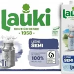 Pack de 6 briks de leche semidesnatada Lauki UHT
