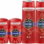 Pack Old Spice Captain desodorante en barra para hombre 2 x 50 ml + gel y champú 2 x 400 ml