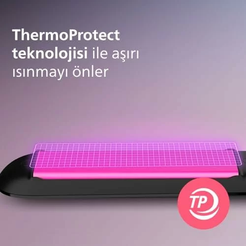 Plancha alisadora Philips con placas de cerámica y queratina de 100 mm