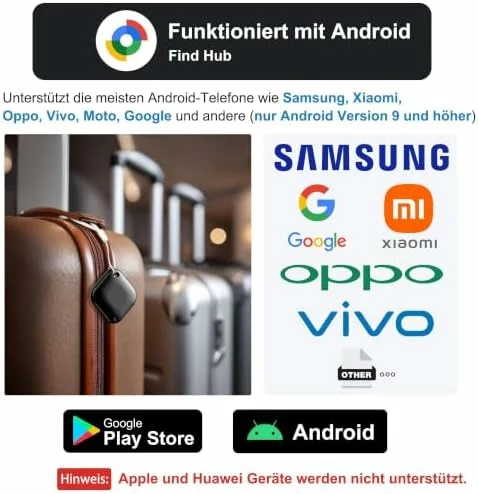 Rastreador Bluetooth Android certificación Google, pack de 4