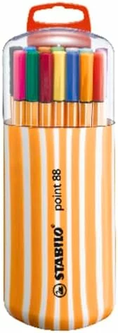 Rotuladores finos STABILO point 88, estuche Zebrui x20