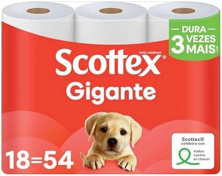 Scottex Gigante papel higiénico seco 18 rollos