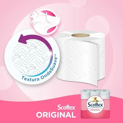 Scottex Original papel higiénico 96 rollos, 6 packs de 16