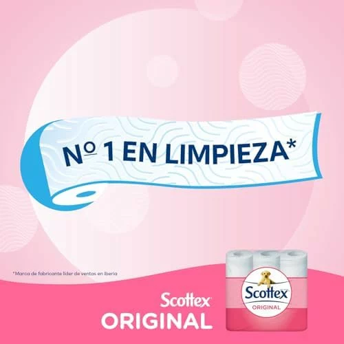 Scottex Original papel higiénico 96 rollos, 6 packs de 16