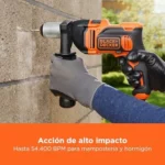 Taladro percutor BLACK+DECKER 850W con 6 brocas y caja